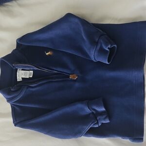 Ralph Lauren Cotton Interlock Quarter-Zip Pullover In Royal Blue